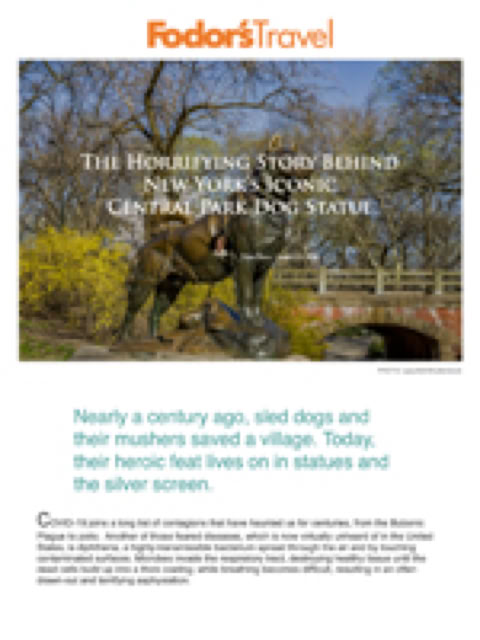 Central Park statue Balto